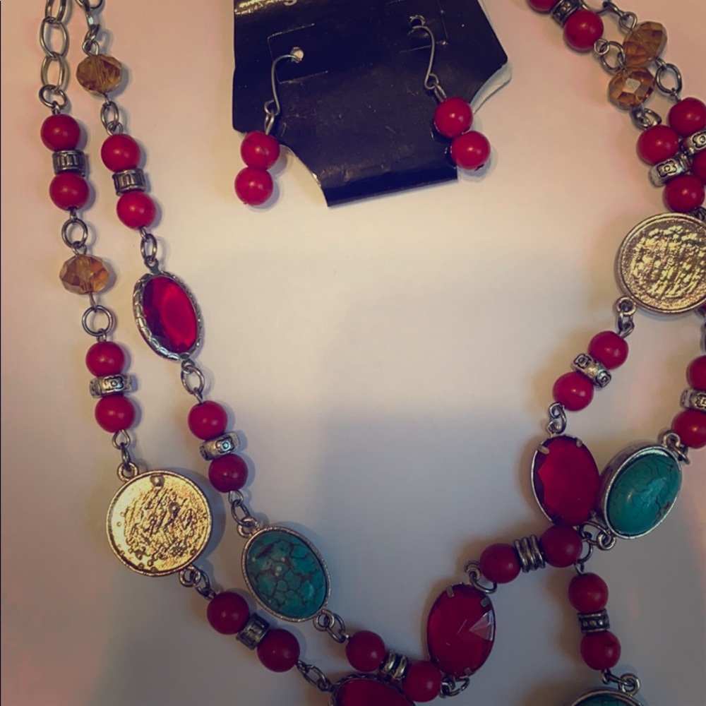 Necklace and earrings